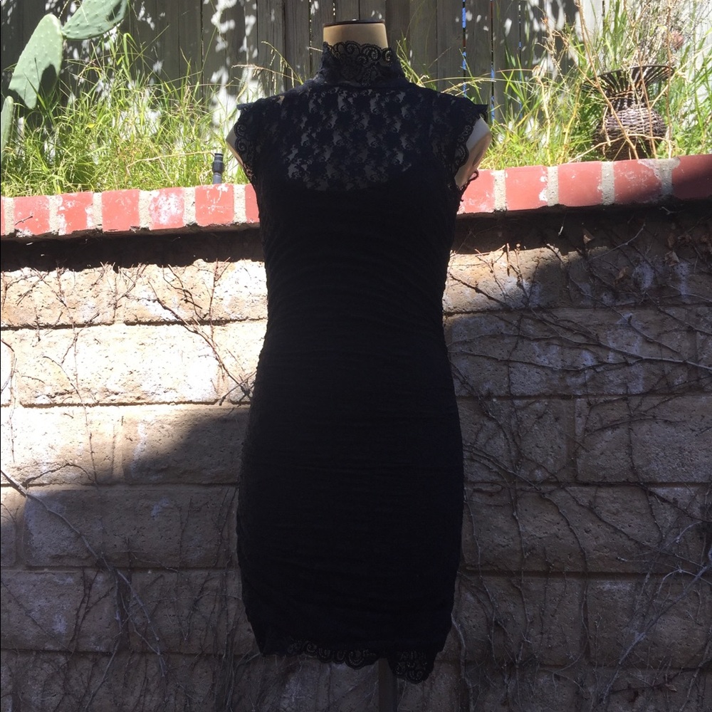 Forever 21 sexy sultry black lace dress S